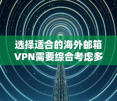 选择适合的海外邮箱VPN需要综合考虑多个因素，以确保既能安全访问目标邮箱，又能获得良好的用户体验。以下是根据您的需求整理的推荐方案